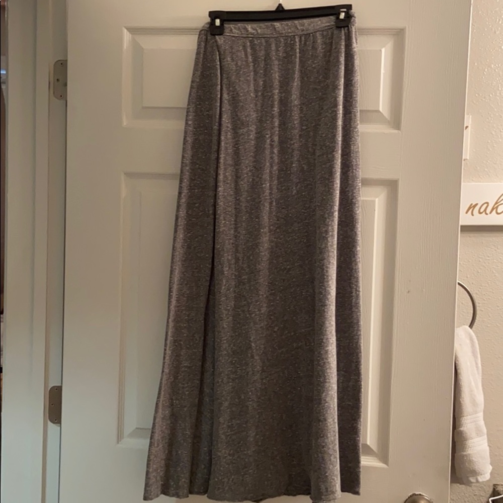 Gray Maxi Skirt